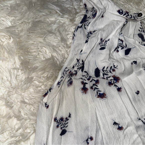 Free People | Tree Swing Tunic Tank Top Sleeveless Blouse Floral Print Keyhole - Picture 8 of 14